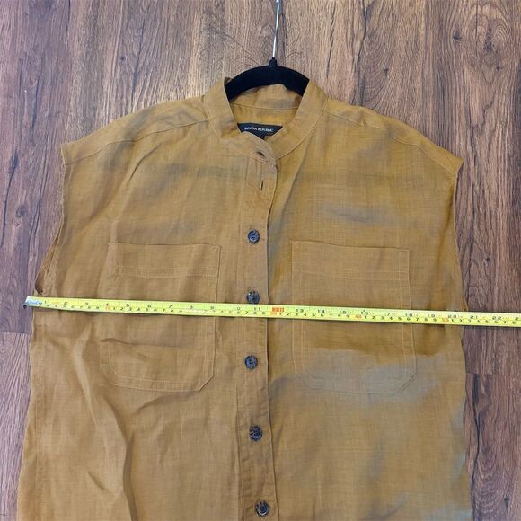 Banana Republic Women's Brown Sleeveless Safari Shirt Size S - Picture 8 of 10
